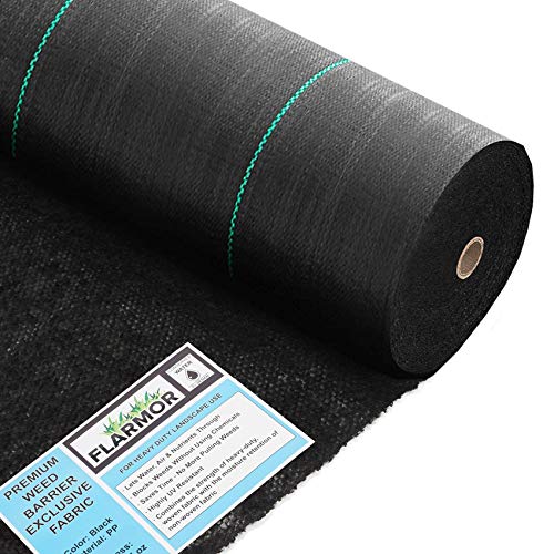 6x250ft Professional Woven Landscape Fabric-5oz Geotextile Commercial Grade Garden Liner Roll - Weedblock for Garden, Flower Bed, Driveway, Drainage and Weed Prevention-Heavy Duty Ground Cover