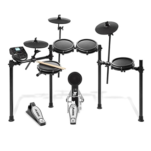Alesis Drums Nitro Mesh Kit - Electric Drum Set with USB MIDI Connectivity, Mesh Drum Pads, Kick Pedal and Rubber Kick Drum, 40 Kits and 385 Sounds