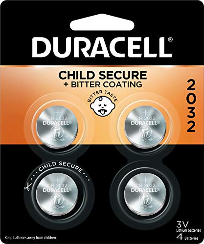 Duracell - 2032 3V Lithium Coin Battery - with Bitter Coating - 4 count