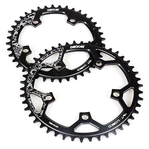 Generic Narrow Wide 110mm BCD Chainring for Road Bike Bicycle 36T 38T 40T 42T 44T 46T 48T 50T 52T CNC Machined Alloy Fits 7 to 12 Speed Chains (36 Tooth), Black