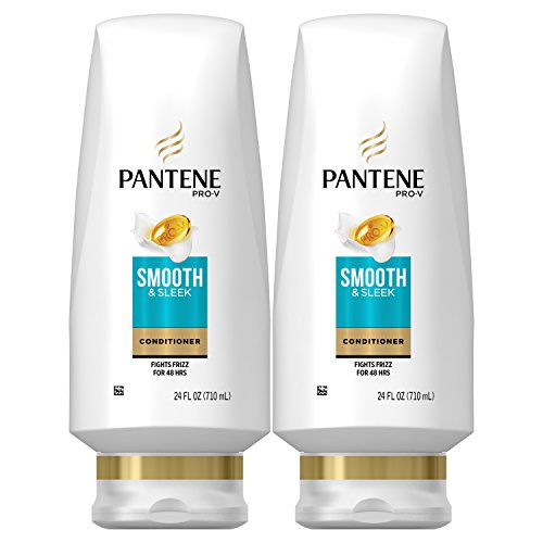 Pantene Argan Oil Conditioner for Frizz Control, Smooth and Sleek, 24 Fl Oz (Pack of 2) (Packaging May Vary)